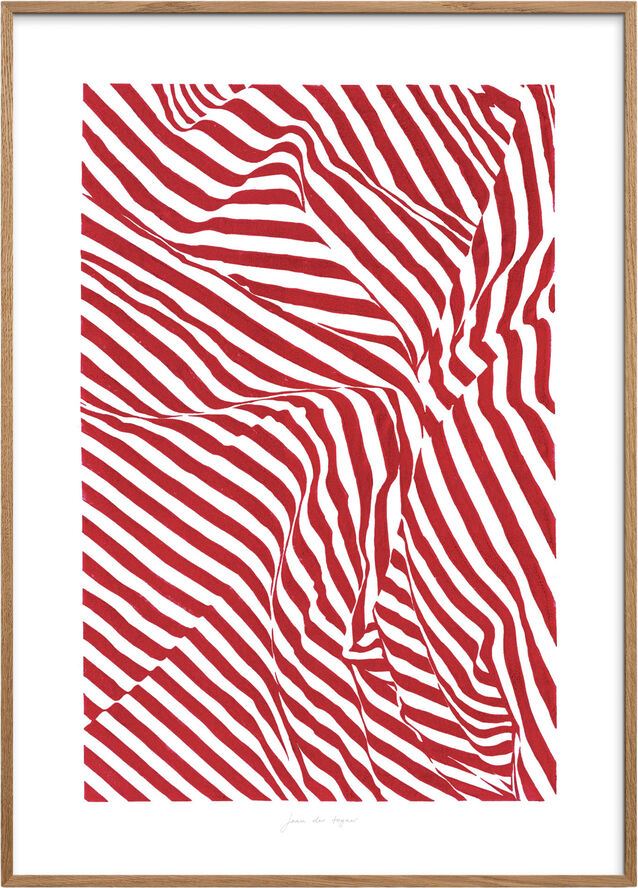 Poster & Frame Curled Lines No 5 Flerfarvet