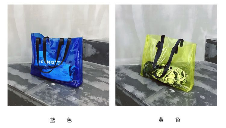 SUNMAN - Transparante Tote Bag met Letters