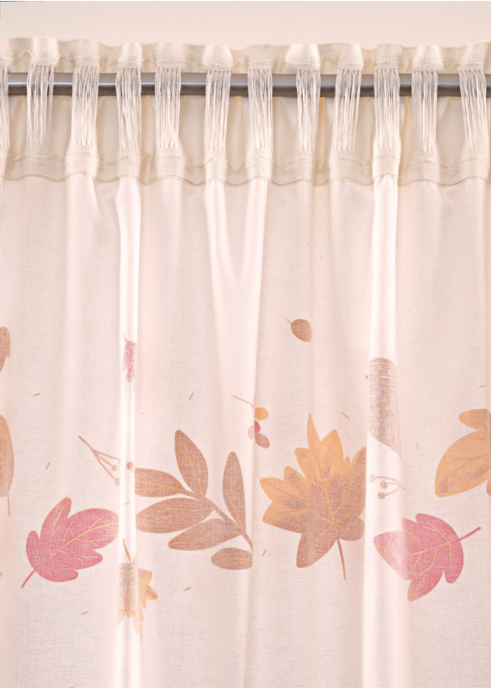 Panneau en coton avec imprimé feuilles (1 pce.)