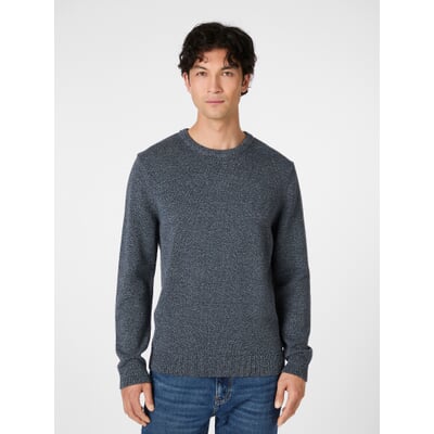 Herren-Strickpullover, Navymelange