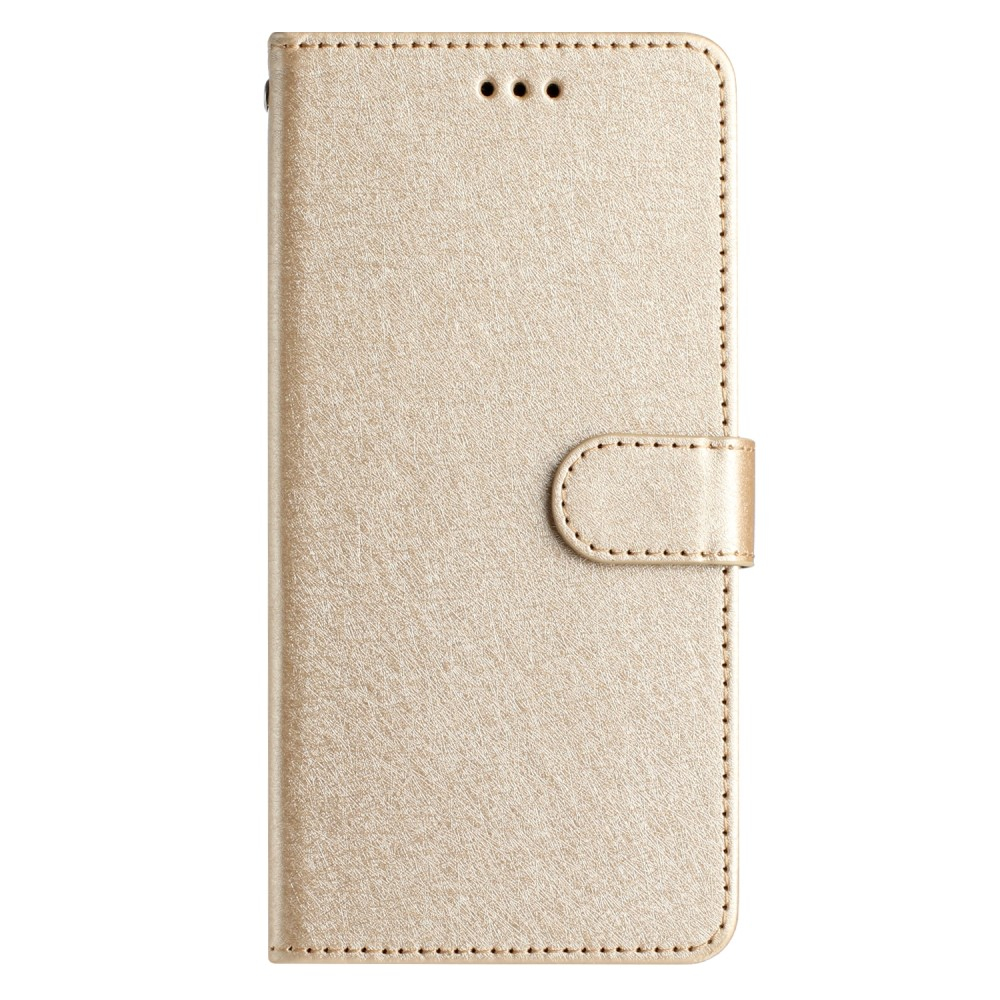 iPhone 15 Pro Max Leder Tasche Flipcover Wallet mit Kartenfächern - Gold
