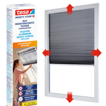 tesa Insect Stop hor voor dakramen geplooid alu 68/102x116/164 cm