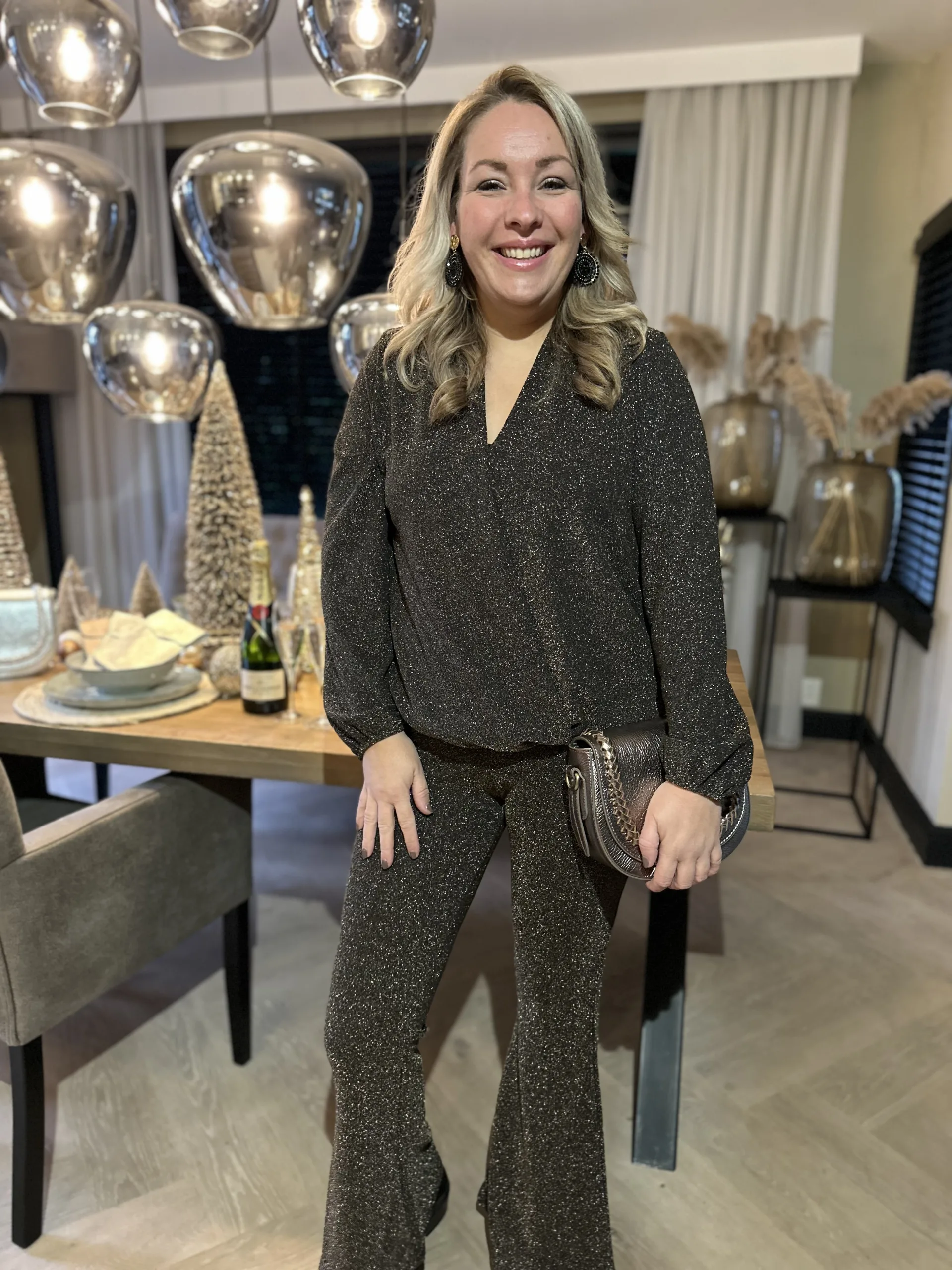 Fancy Glitter Broek - Brons