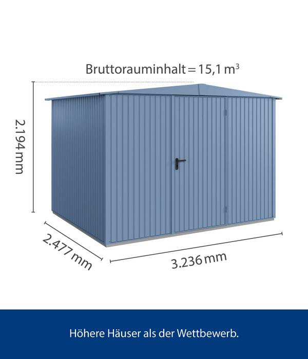Hörmann Berry-Gerätehaus Classic-S Typ 3,