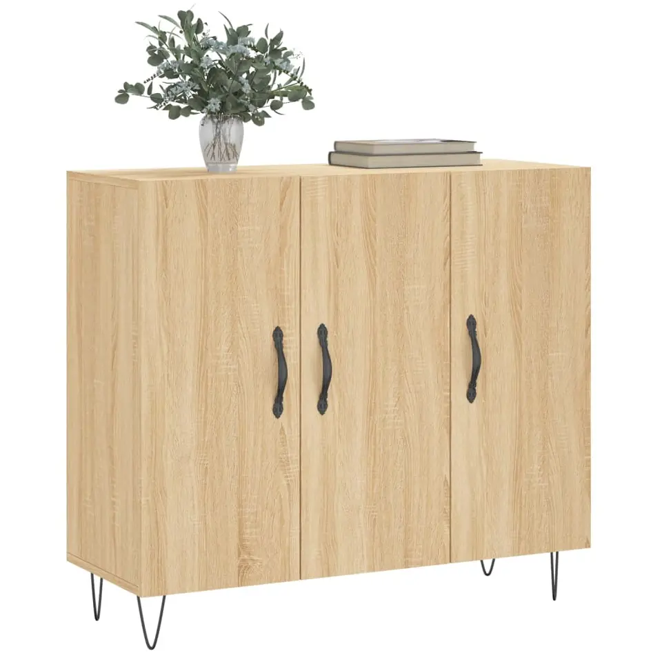 vidaXL - Dressoir - Bruin - Bewerkt hout