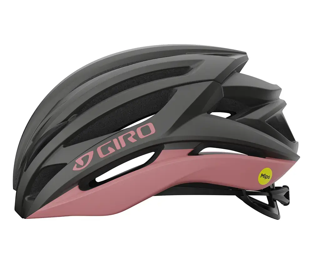 Giro Syntax MIPS Race Fietshelm Grijs/Roze