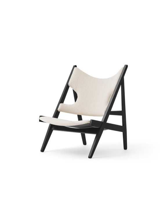 Audo Copenhagen Knitting fauteuil zwart eiken Barnum Bouclé