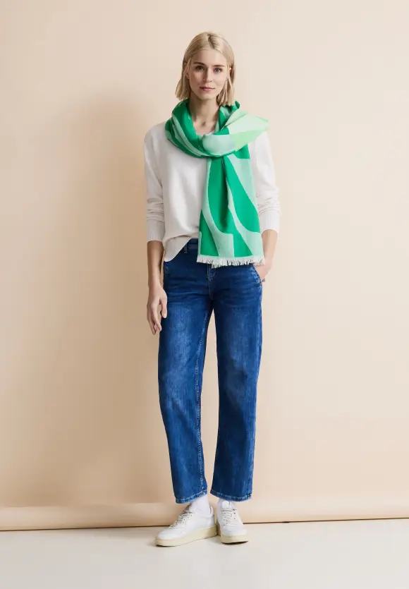 Softer Jacquard Schal - fresh spring green