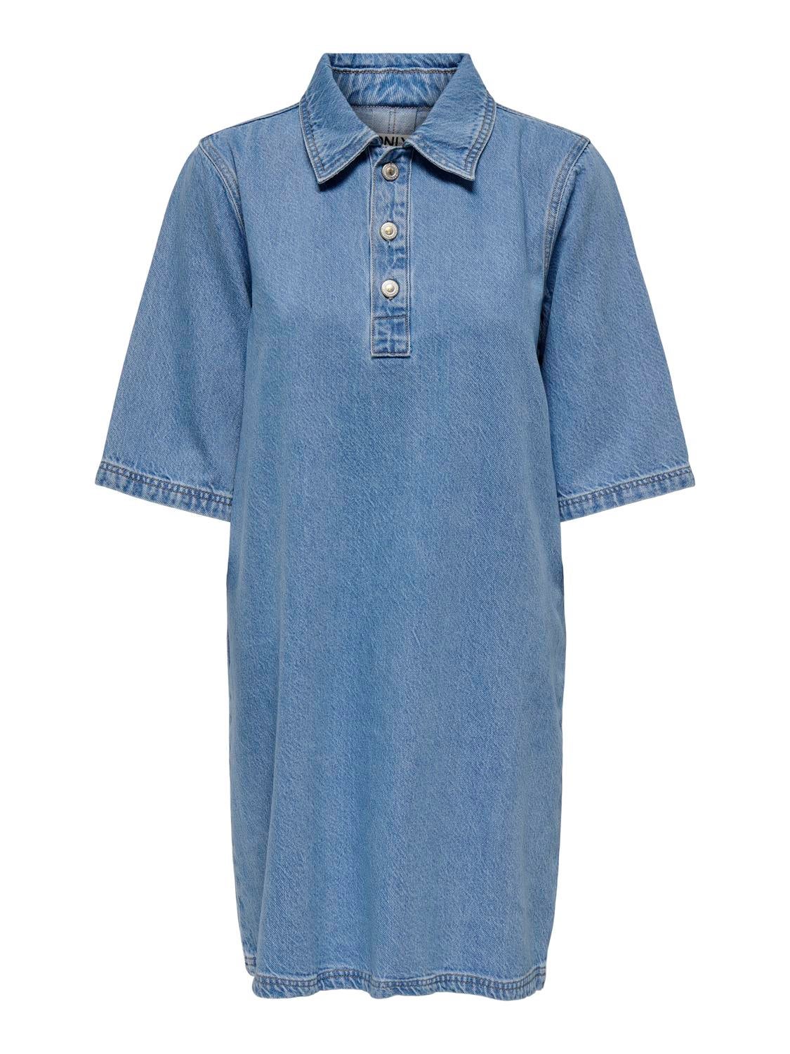ONLGRY Kurzes Kleid Light Blue Denim