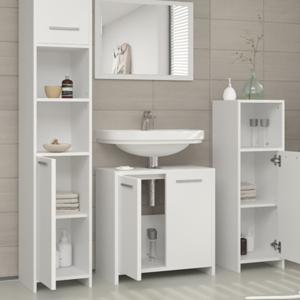 Vicco Waschbeckenunterschrank Unterschrank Badschrank Kiko Weiß Waschtisch
