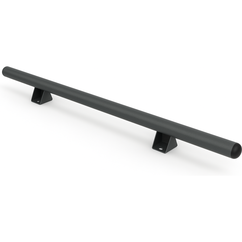 Butée de parking - Chasse roue - PMR Modèle droit Ø 60 mm Zingué + peint gris RAL 7016