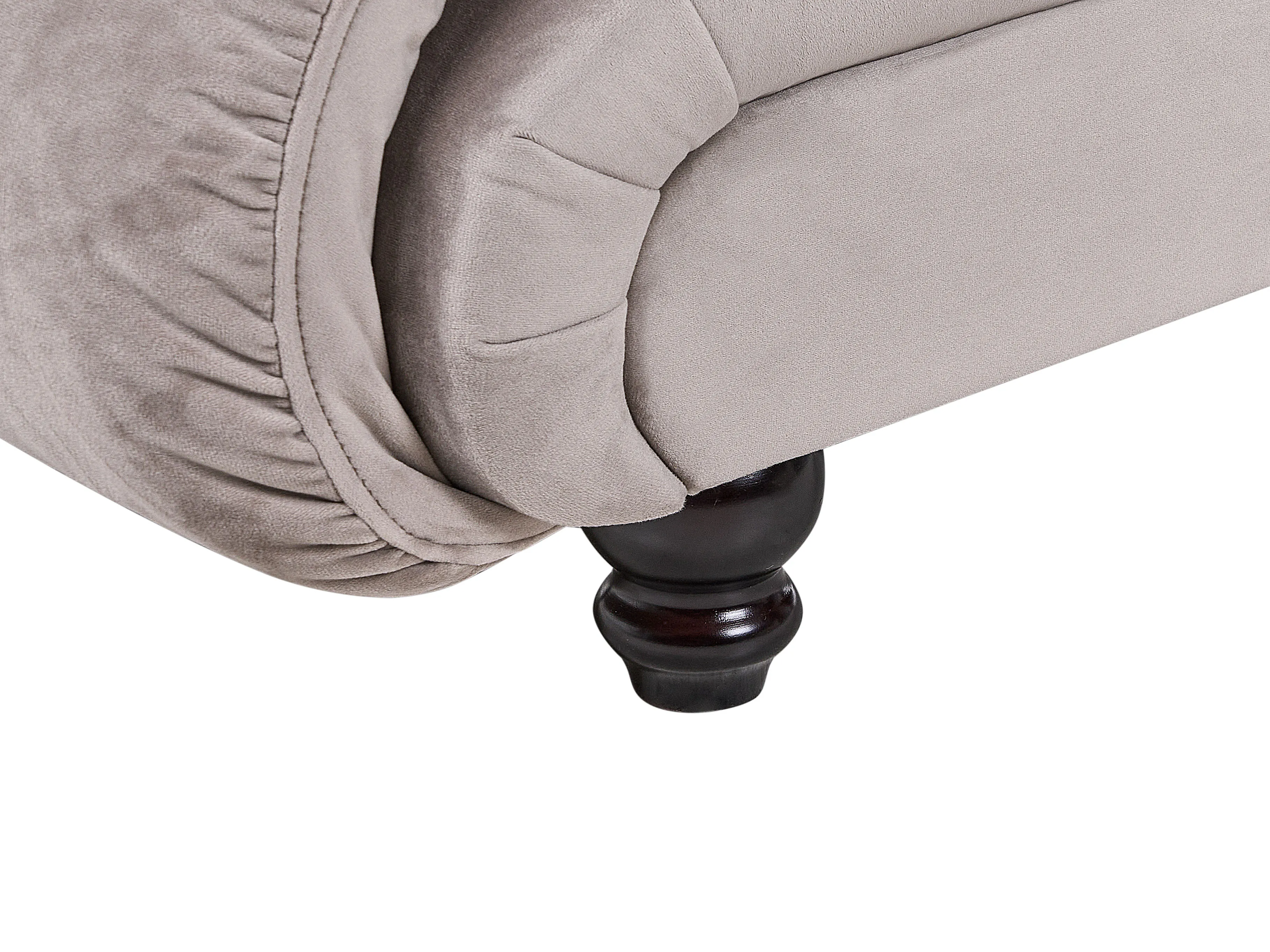 Rechtszijdige chaise longue LORMONT Stof Taupe