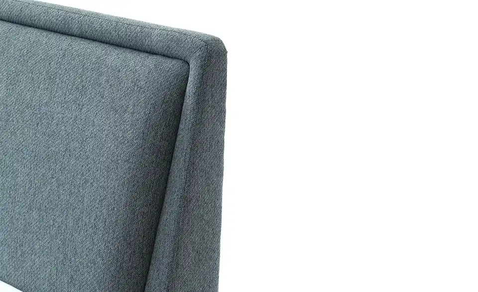 Polsterbett Blau 160 cm ohne Bettkasten Eiche