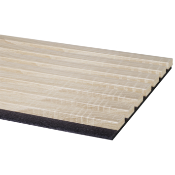 Lattenwand Decowall Acoustic licht eiken 260x30cm,2 stuks (1.56m2)