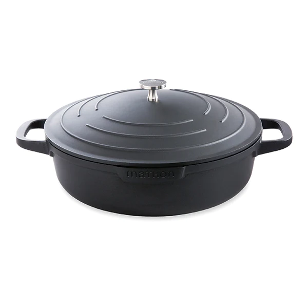 Cocotte légère basse ronde en fonte d'aluminium 28 cm 4,1 L coloris no