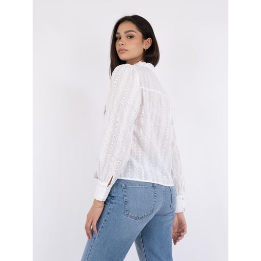 Neo Noir Massima Embroidery Bluse, White, 36
