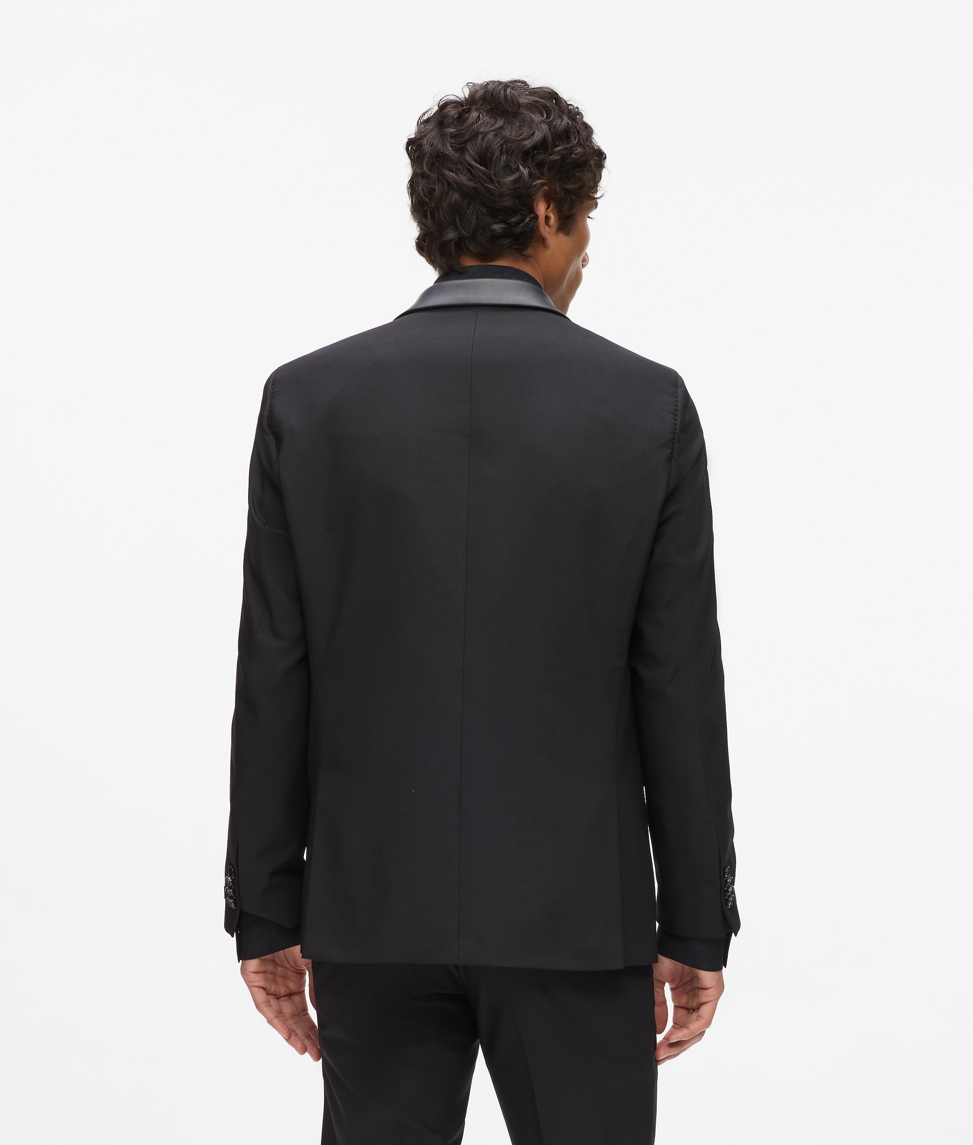 Kunstleer blazer met details