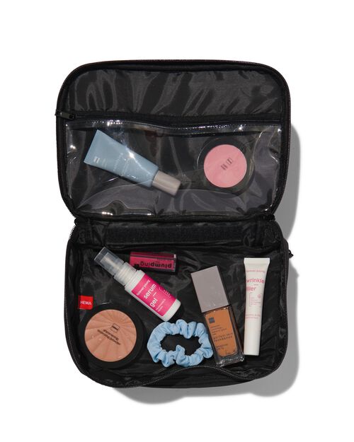 beautycase avec organiseur noir 17x25x15
