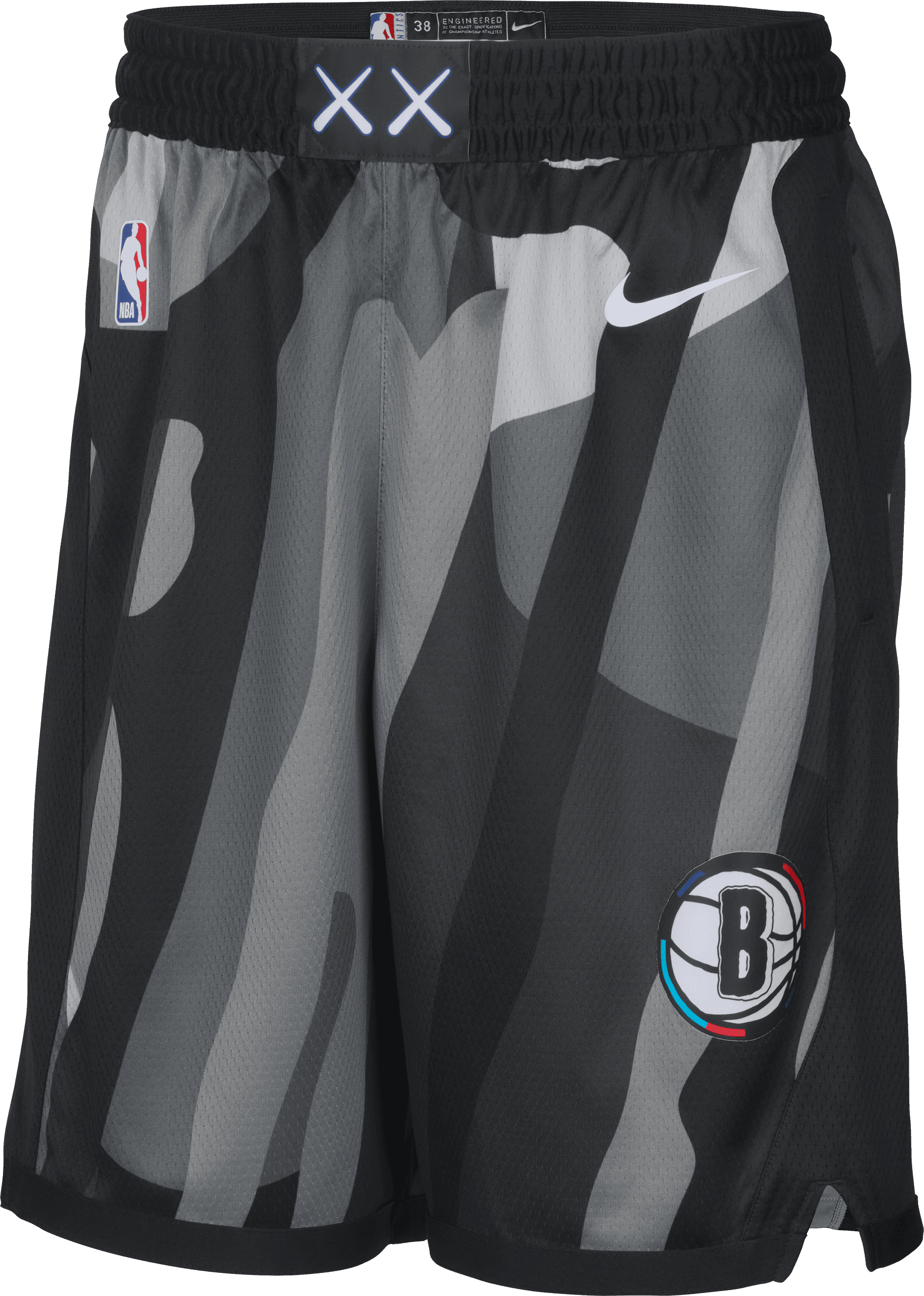 Nike Brooklyn Nets Swingman Short 2024 Silber F007
