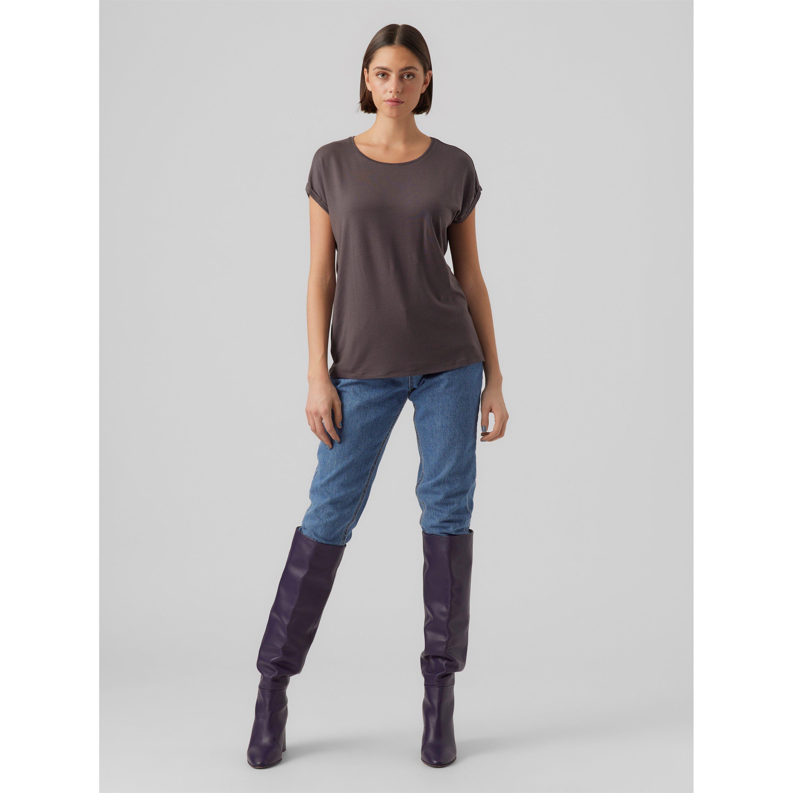 Vero Moda VM Ava Plain Short Sleeve T Shirt Womens