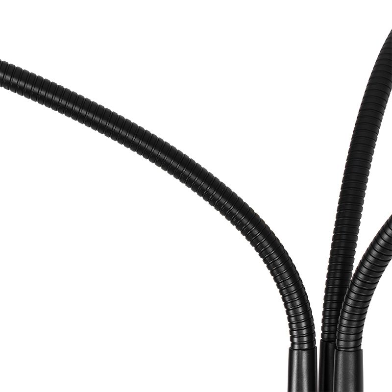 Moderne vloerlamp zwart 3-lichts - Carmen