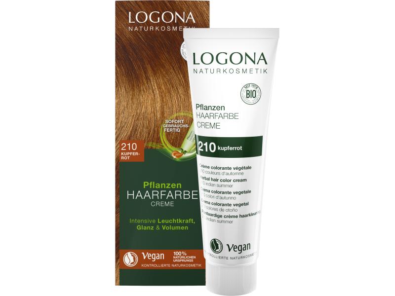 Logona Haarcoloration PHF 210 Kupferrot 150 ml Haarfarbe-Creme natürlichen Ursprungs