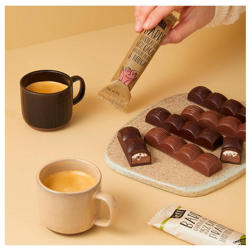 Barre de chocolat au Lait et Praliné Noisettes Entières