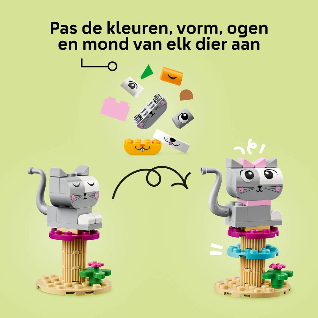Een leuke set met veel mogelijkhedenCreatieve huisdieren Dieren Speelgoed met Bouwstenen 11034