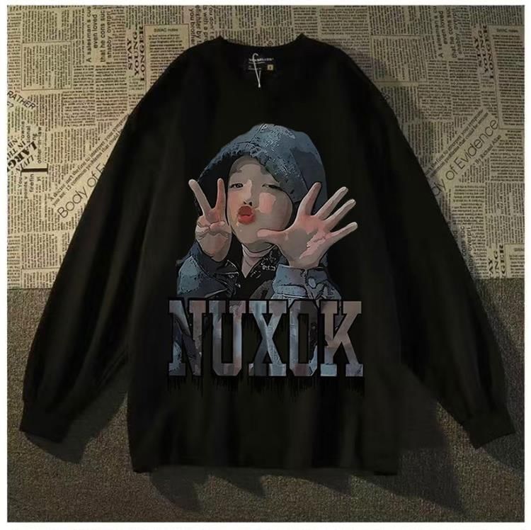 Bay Go Mall - Sweatshirt met ronde hals en cartoonprint