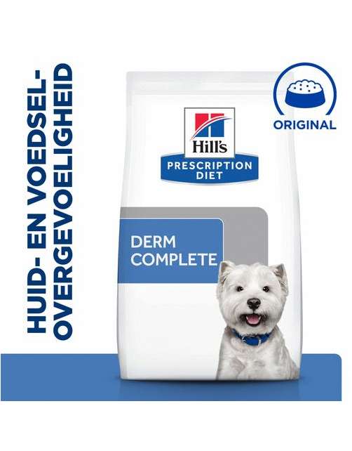 Hill's Prescription Diet Derm Complete Mini Environmental\/Food Sensitivities - Hondenvoer - Rijst Ei 1 kg