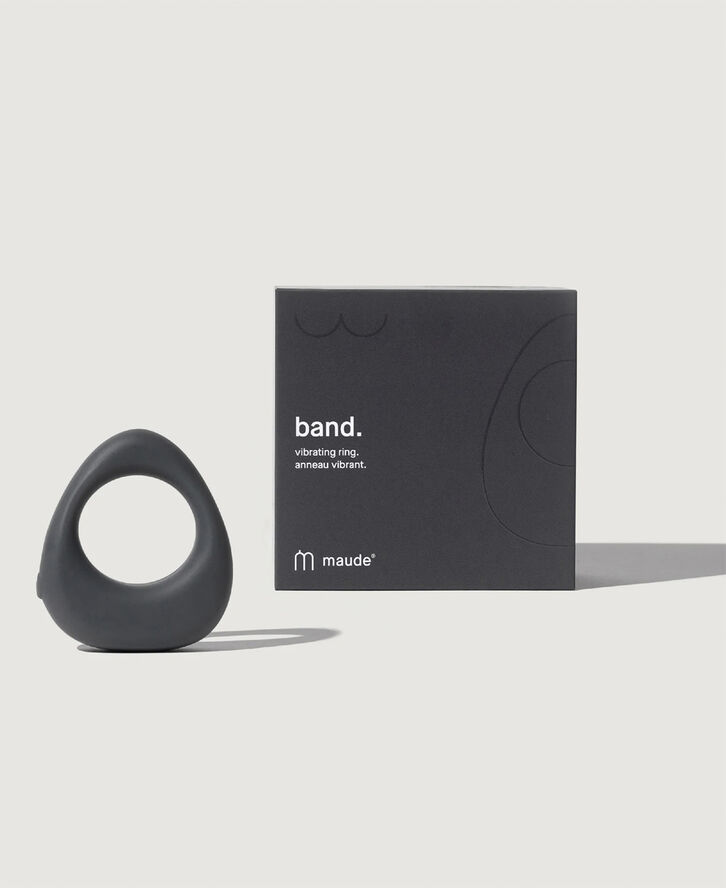 MAUDE Maude - Band Vibrating Ring - Charcoal Charcoal