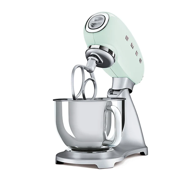 Robot sur socle vert d'eau 800 W SMF02PGEU Smeg