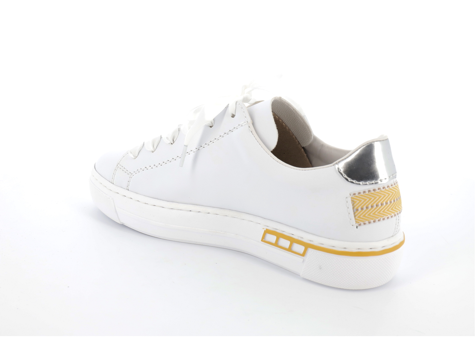 Rieker-L8824 Synthétique Blanc-Jaune