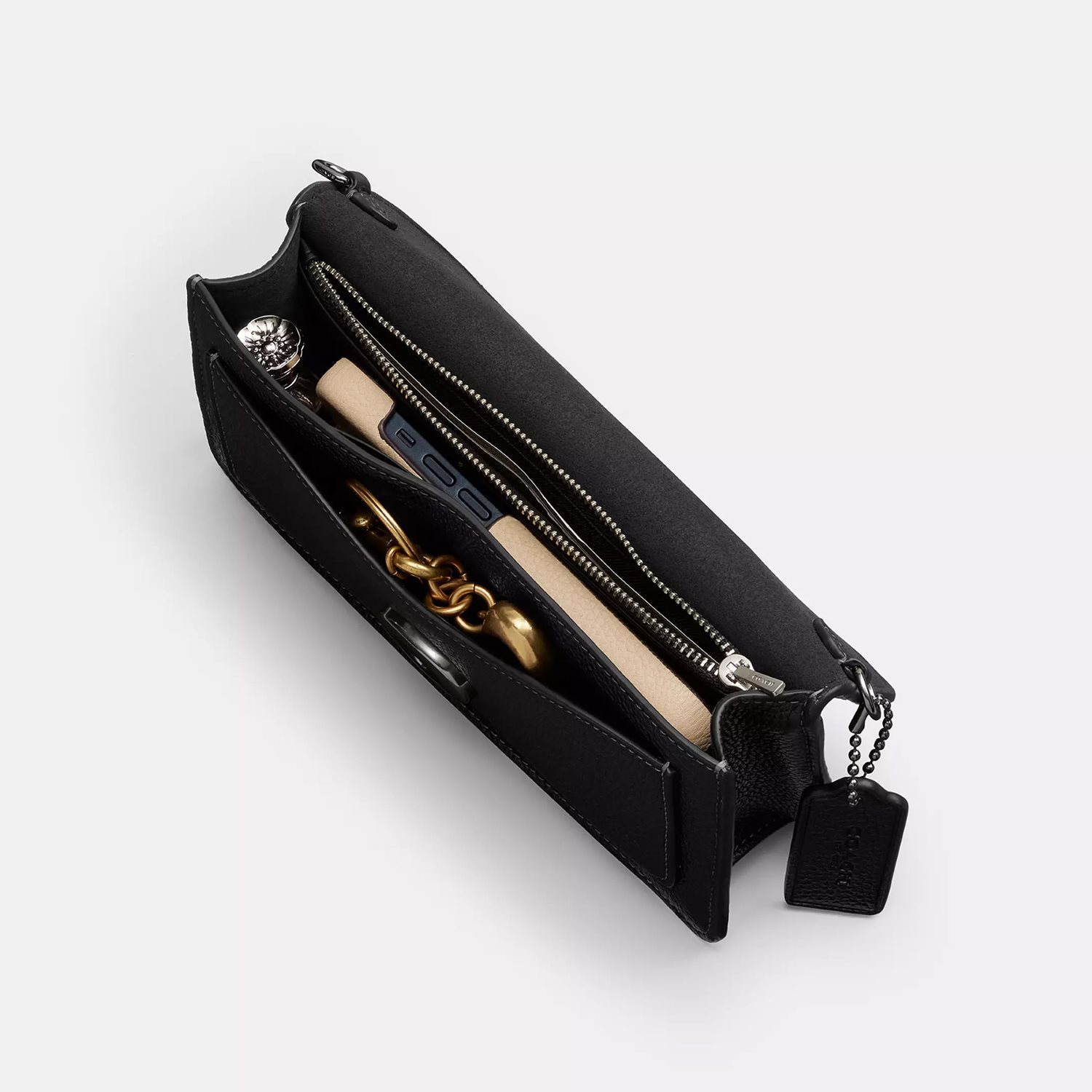Coach Tabby Chain Clutch black