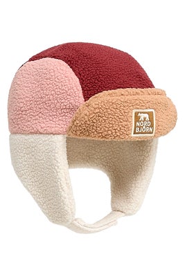 Nordbjörn Knallen Fleece-lue, Madder Brown/Rose Dawn/Oatmeal