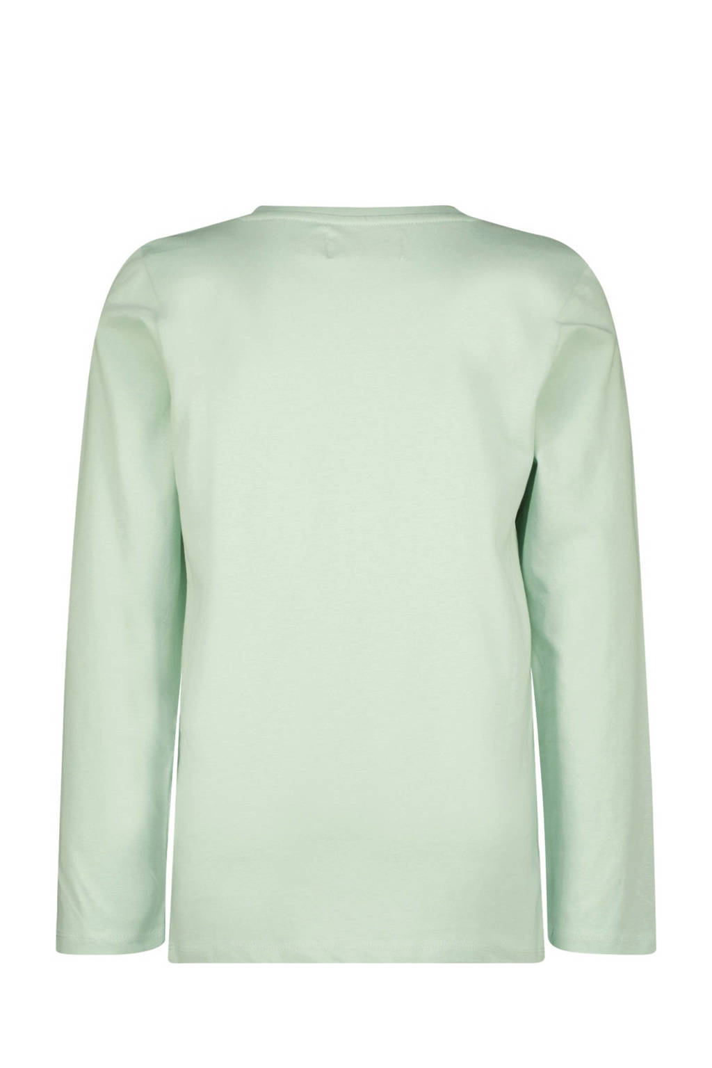 Raizzed longsleeve Jim met printopdruk zacht pistachegroen