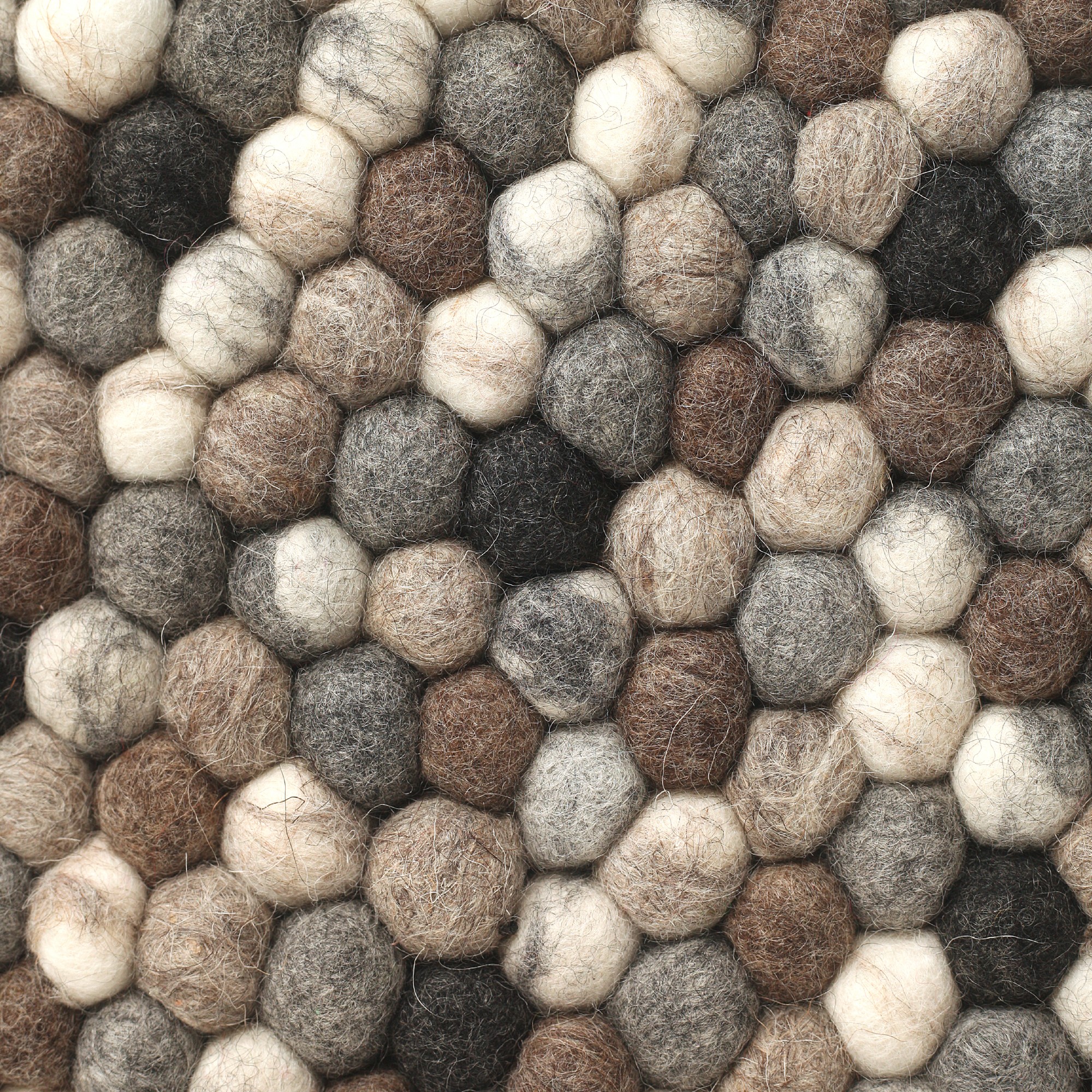 Filz-Teppich Naturtöne, Ø 90 cm, 120 cm, 160 cm von fischer's lagerhaus