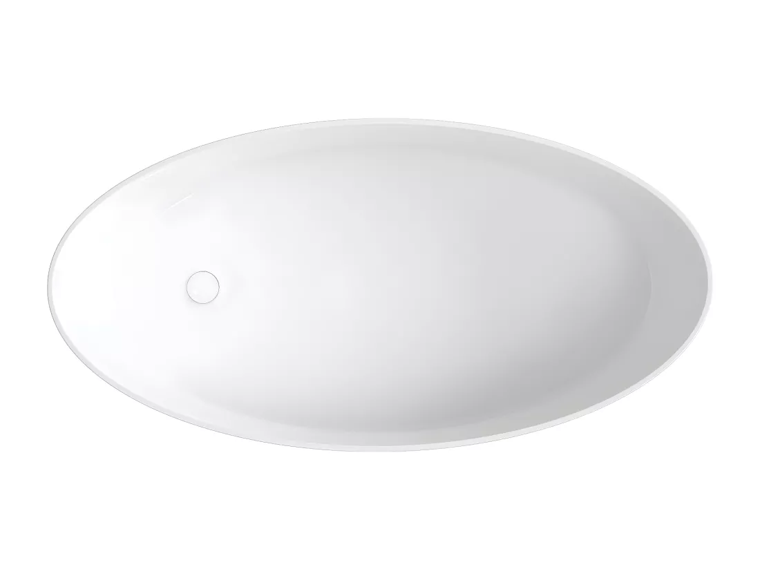 baignoire îlot OMNIRES SIENA M+ 161X81 CM couleur : blanc finition : brillant