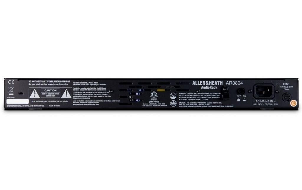 AR84 AudioRack<br>AudioRack mit 8 XLR Eingängen, 4 XLR Ausgängen