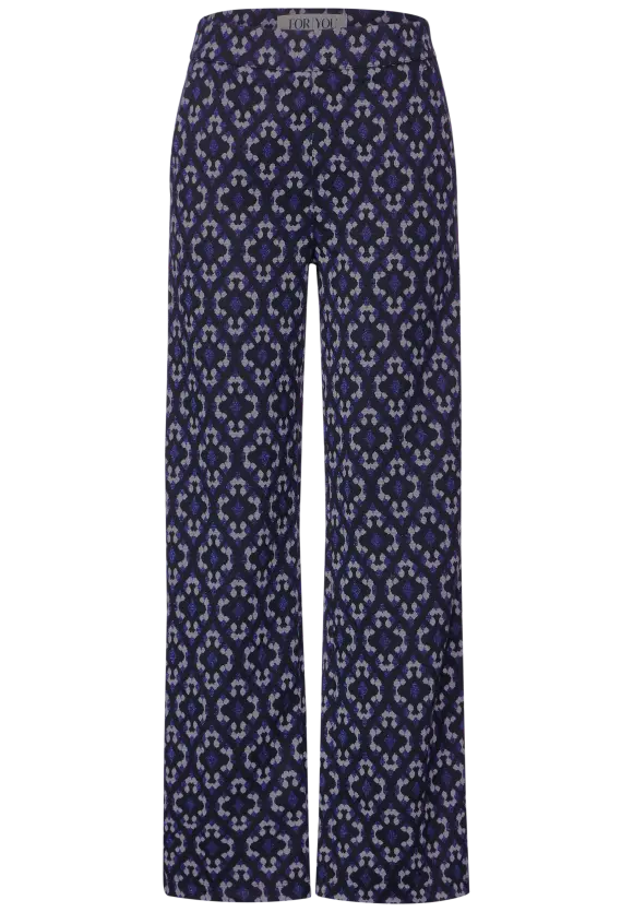 Casual Fit Jacquard Hose - deep blue