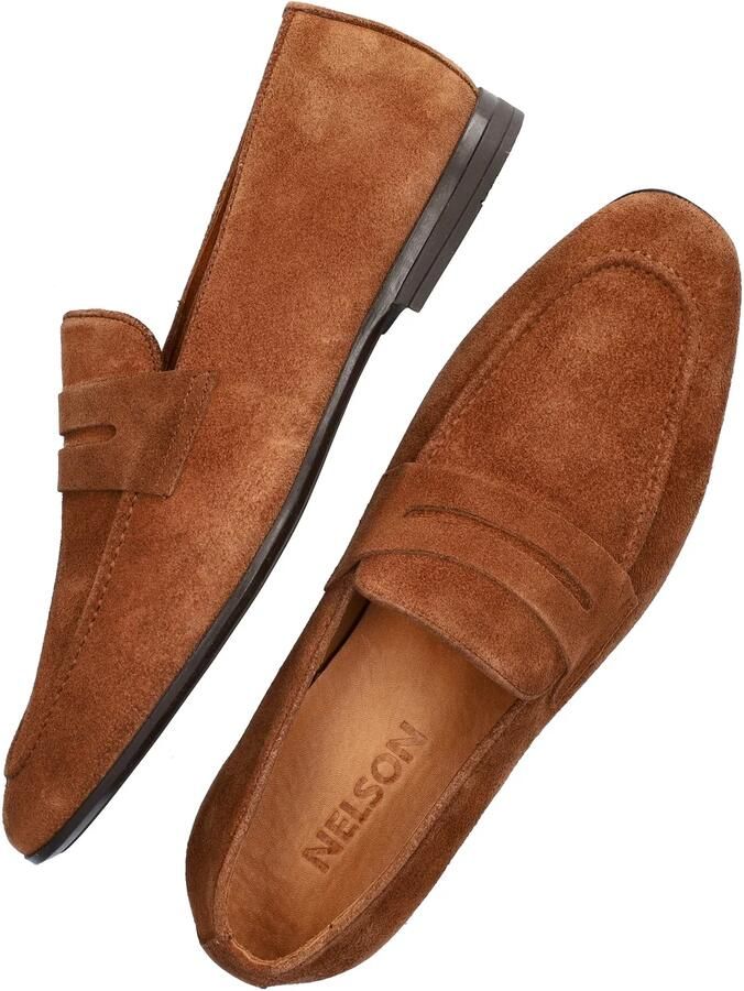 Nelson suède loafers cognac