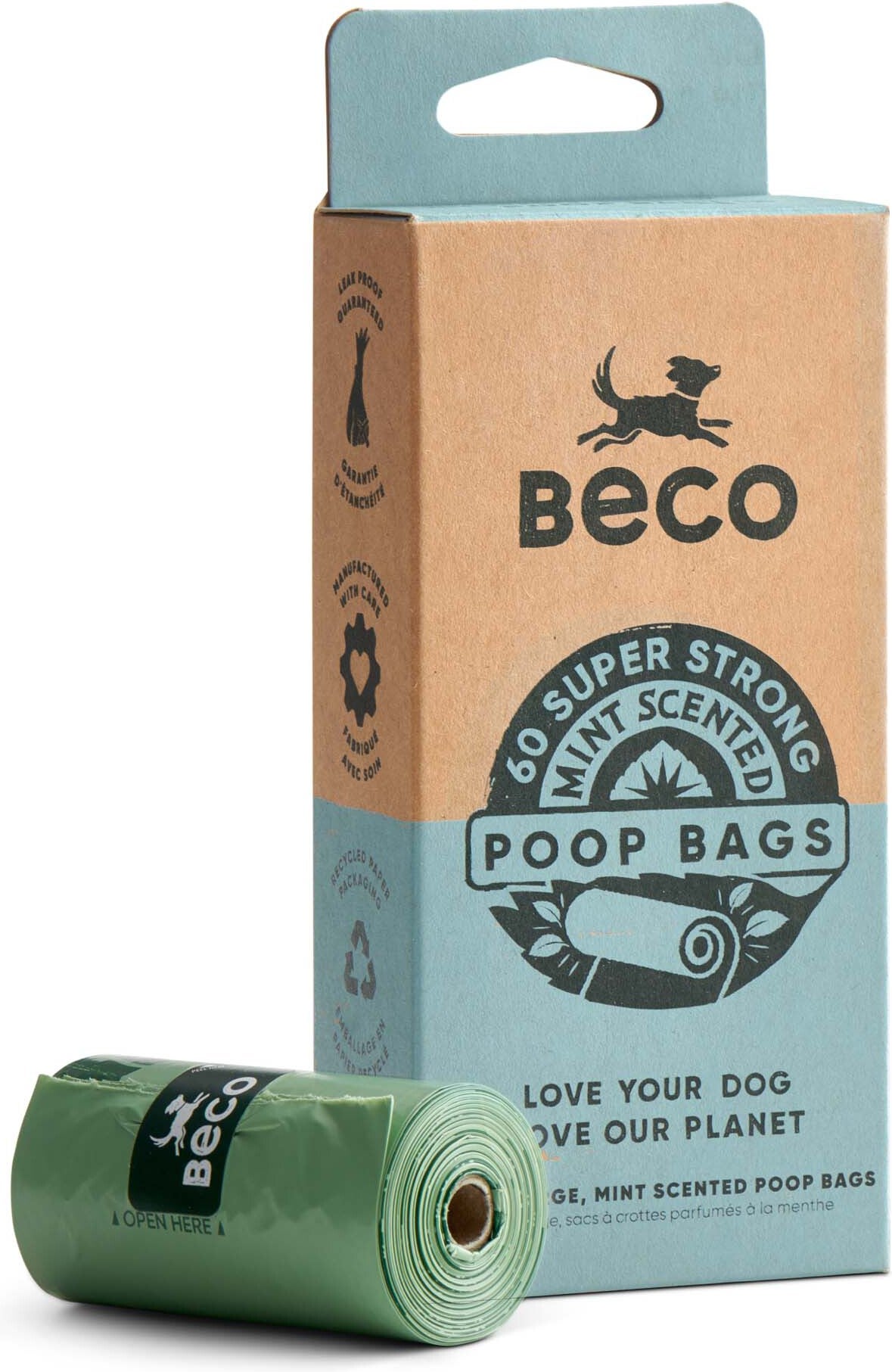 Beco poepzakjes Mint reis groen 4 x 15 stuks