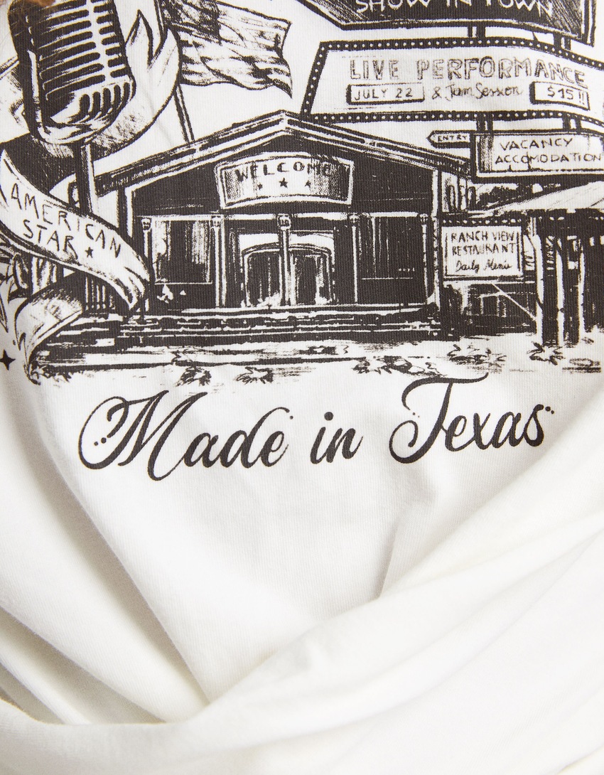 Camiseta de manga curta com estampa