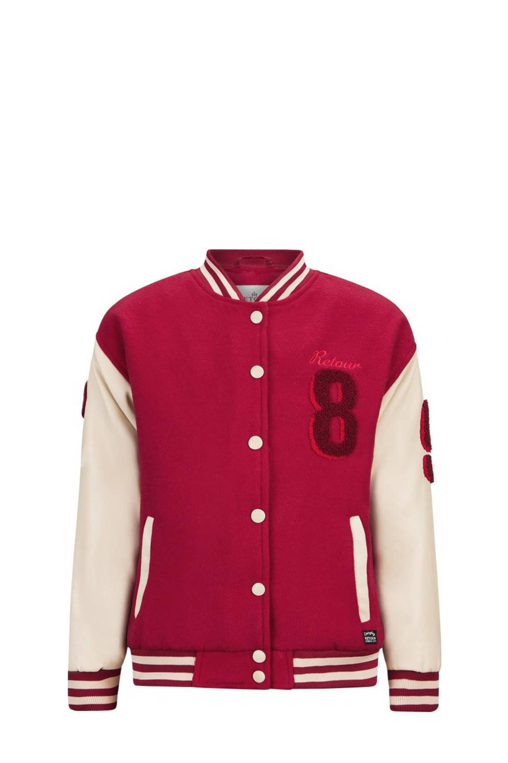 Retour Jeans bomberjack winter Caro donkerrood/ecru