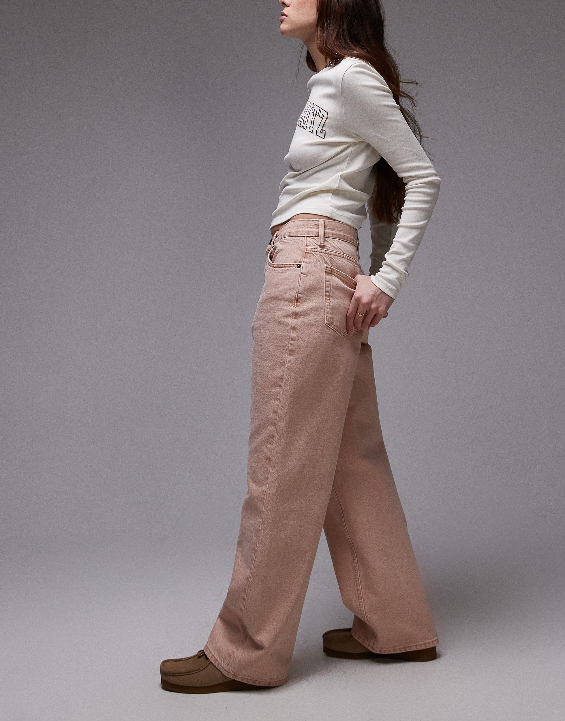 TOPSHOP Mid waist Loose fit Jeans