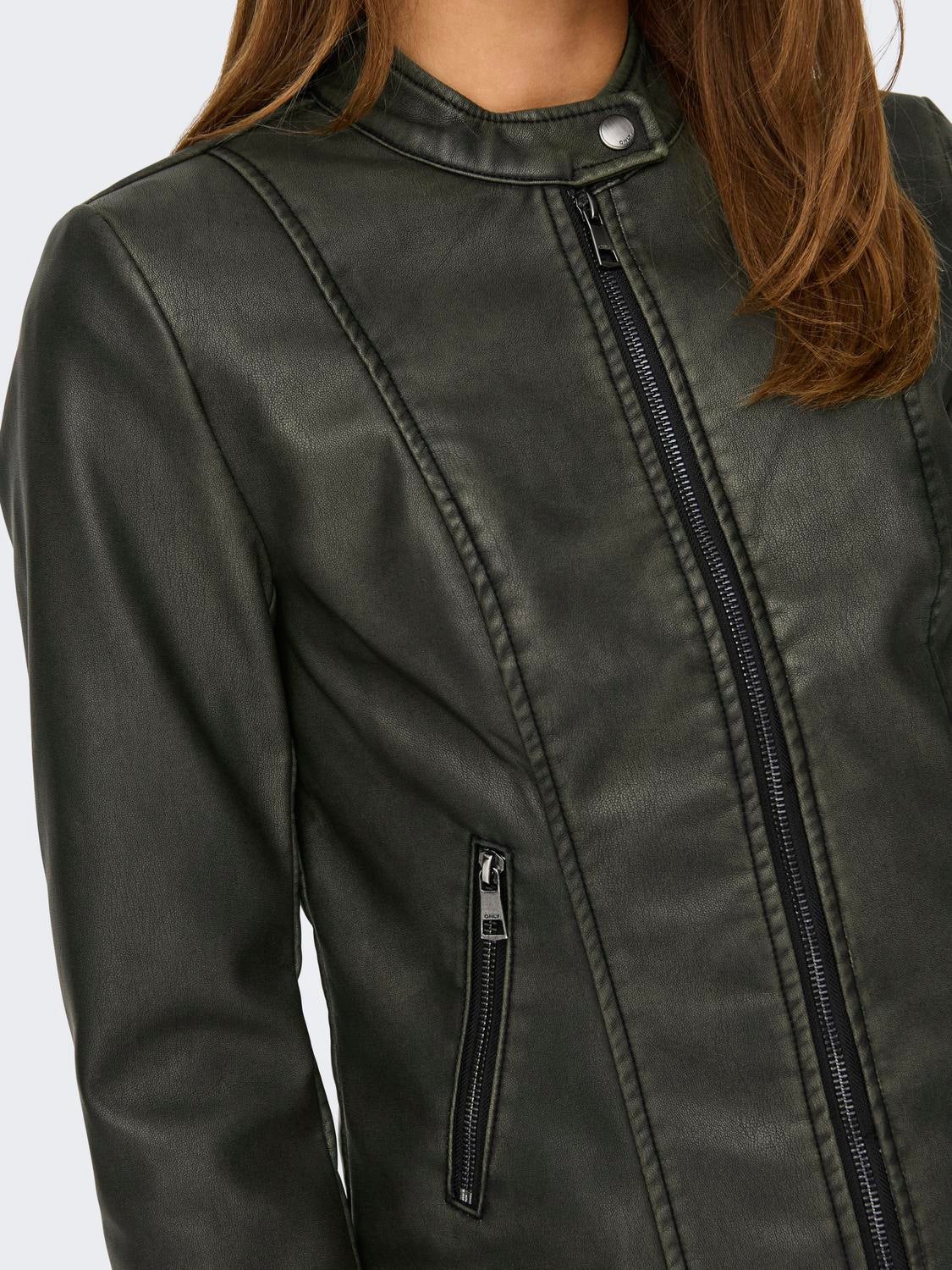 ONLELLAMELISA Kunstlederjacke Black