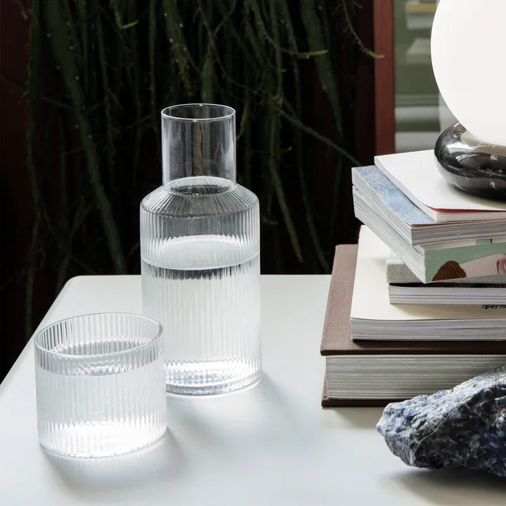 Ferm Living - Ripple Milchkaraffe, 0,4 l, frosted