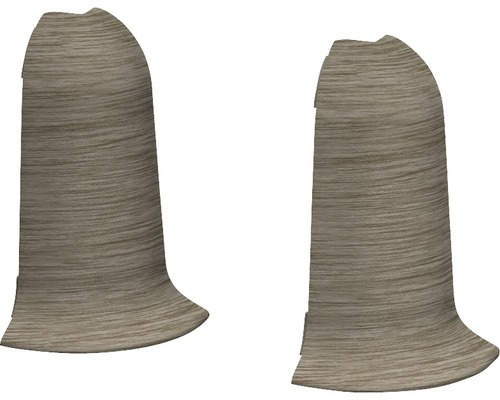 Buitenhoekstukken voor kabelgootplint 60 mm acacia vintage