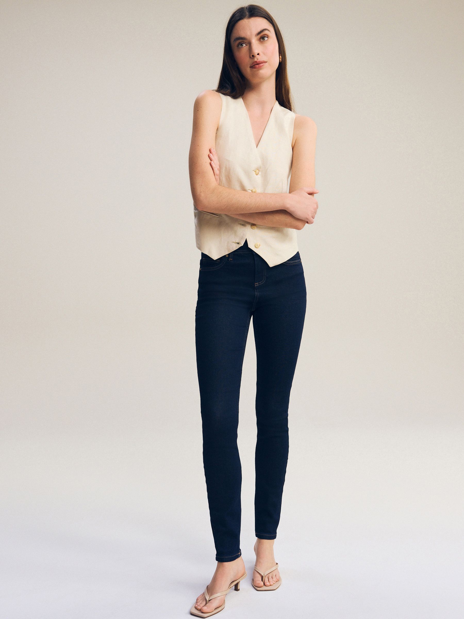 Blauw met wassing - Superzachte skinny jeans