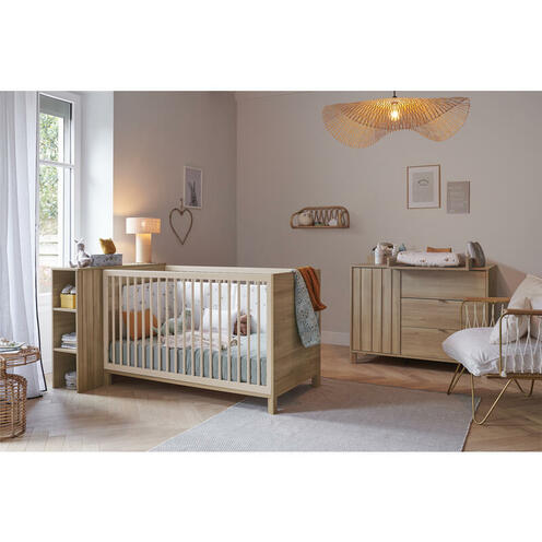 Lit bébé 70x140 CALYPSO Chêne du bocage - GALIPETTE